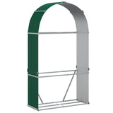 Vidaxx stockage de bois de chauffage 120x45x210 cm acier galvanisé vert