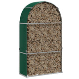 Vidaxx stockage de bois de chauffage 120x45x210 cm acier galvanisé vert