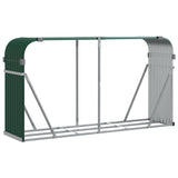 Vidaxl Firewood Storage 234x45x100 cm Green galvanizzato