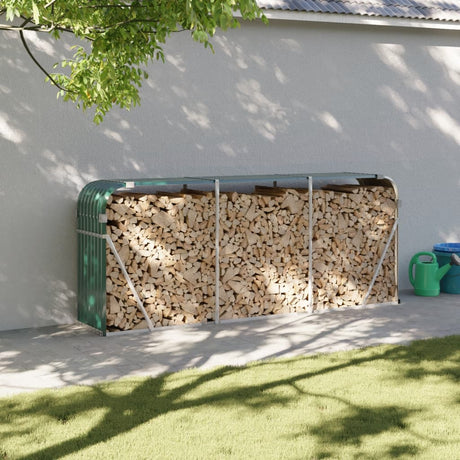 Vidaxx stockage de bois de chauffage 234x45x100 cm acier galvanisé vert