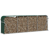 Vidaxx stockage de bois de chauffage 300x45x100 cm acier galvanisé vert