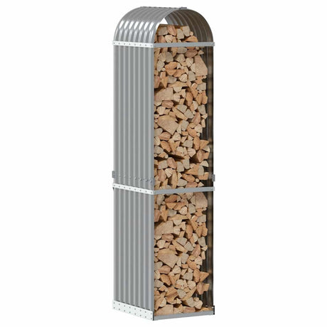 Vidaxx stockage de bois de chauffage 40x45x170 cm acier galvanisé gris clair