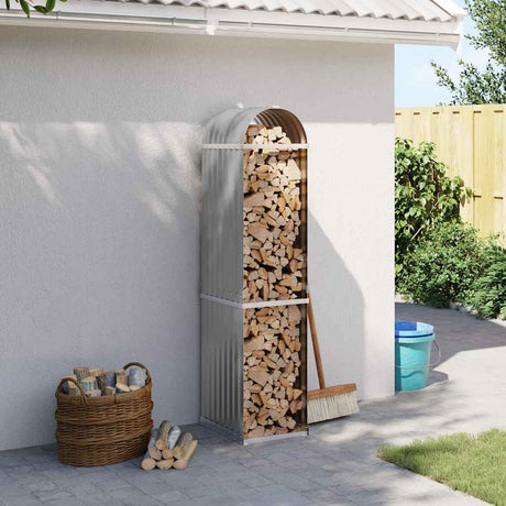 Vidaxx stockage de bois de chauffage 40x45x170 cm acier galvanisé gris clair