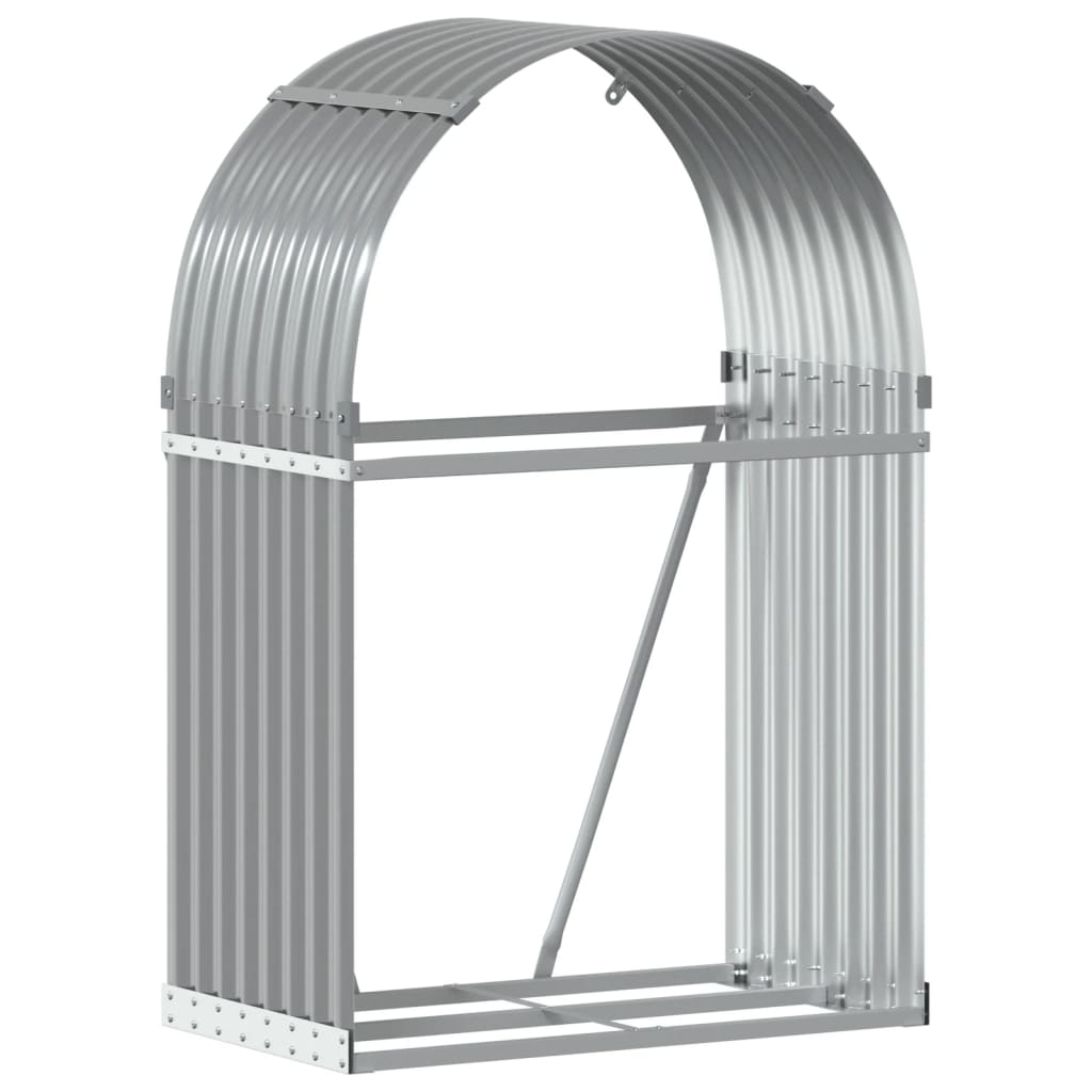 Vidaxx stockage de bois de chauffage 80x45x120 cm acier galvanisé gris clair