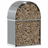 Vidaxx stockage de bois de chauffage 80x45x120 cm acier galvanisé gris clair