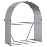 Vidaxx stockage de bois de chauffage 120x45x140 cm acier galvanisé gris clair