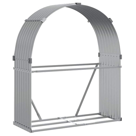 Vidaxx stockage de bois de chauffage 120x45x140 cm acier galvanisé gris clair