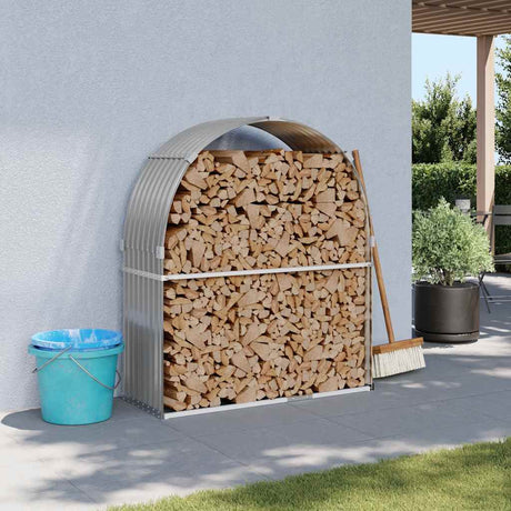 Vidaxx stockage de bois de chauffage 120x45x140 cm acier galvanisé gris clair