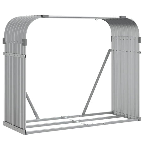 Vidaxx stockage de bois de chauffage 120x45x100 cm acier galvanisé gris clair