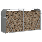 VidaXL Firewood storage 180x45x100 cm galvanized steel light gray