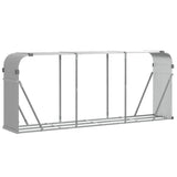 VidaXL stockage de bois de chauffage 234x45x100 cm acier galvanisé gris clair