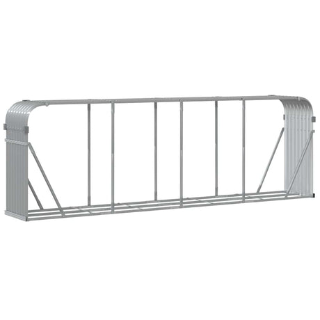 Vidaxx stockage de bois de chauffage 300x45x100 cm acier galvanisé gris clair