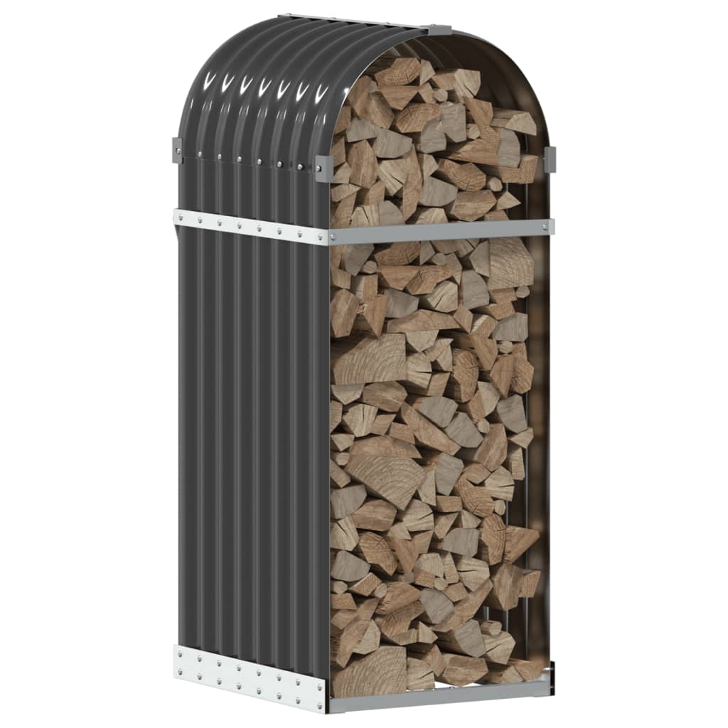 Vidaxl Firewood storage 40x45x100 cm Galvanized steel anthracite