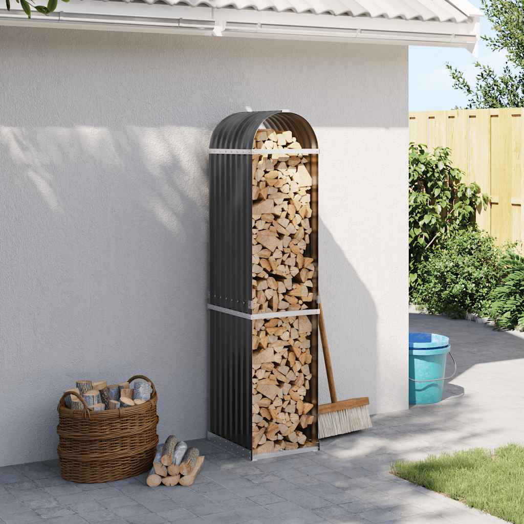 Vidaxx stockage de bois de chauffage 40x45x170 cm acier galvanisé anthracite