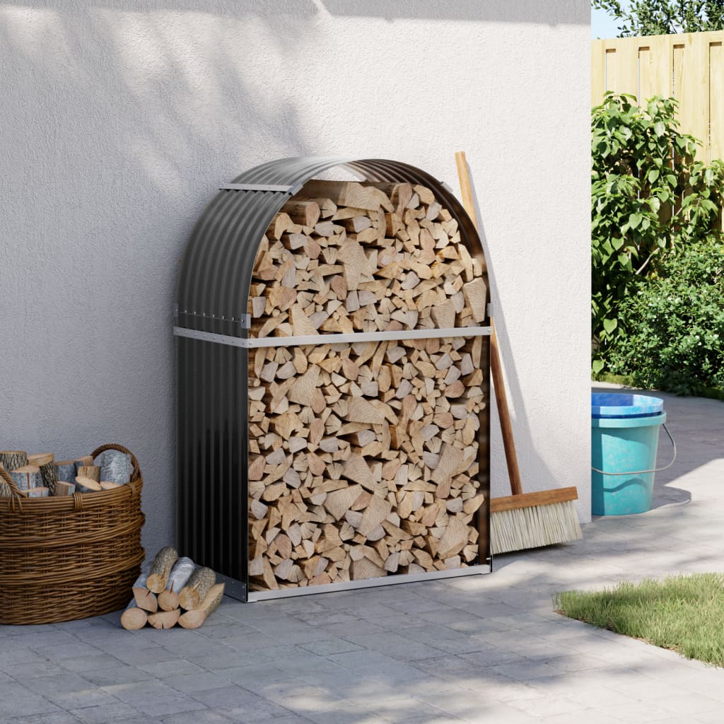 Vidaxx stockage de bois de chauffage 80x45x120 cm acier galvanisé anthracite