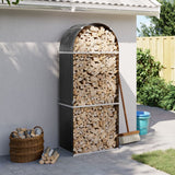 Almacenamiento de Firewood Vidaxl 80x45x190 cm de acero galvanizado antracita