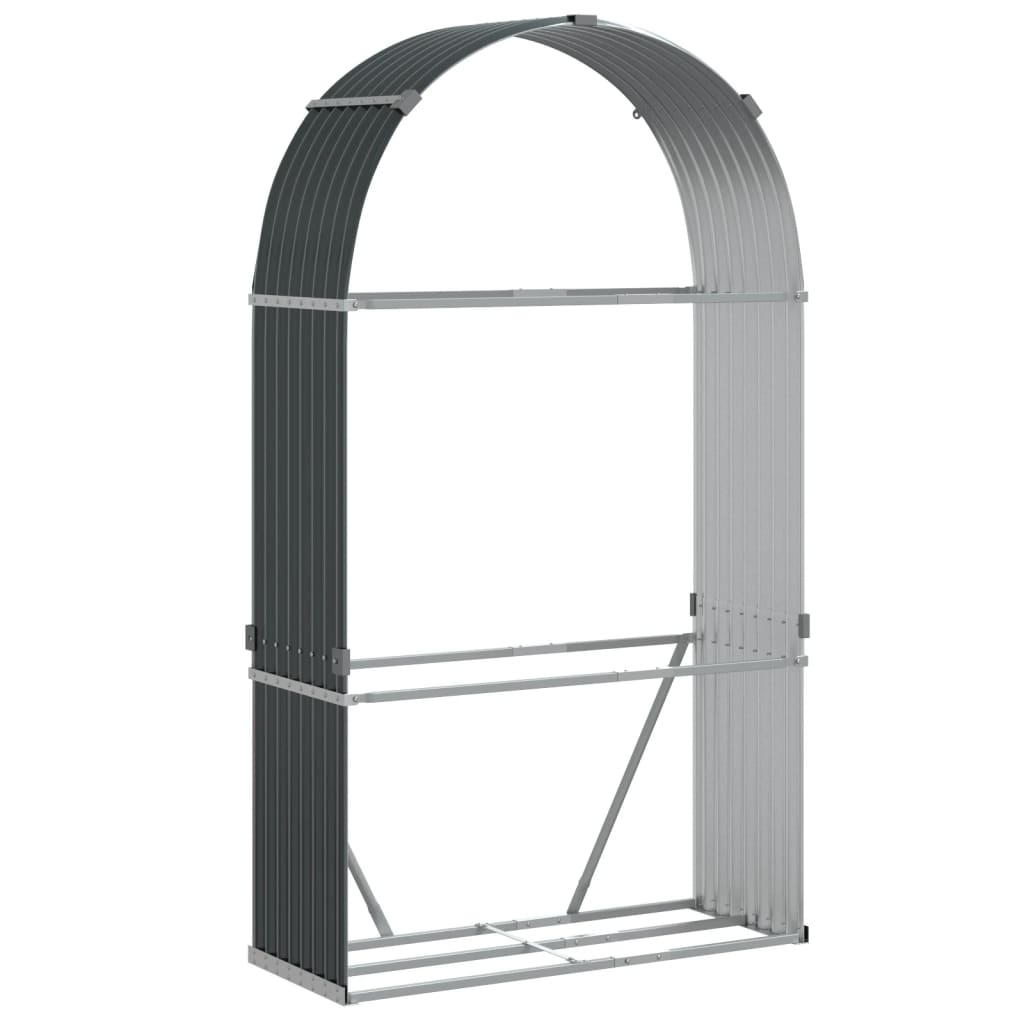 Vidaxx stockage de bois de chauffage 120x45x210 cm acier galvanisé anthracite