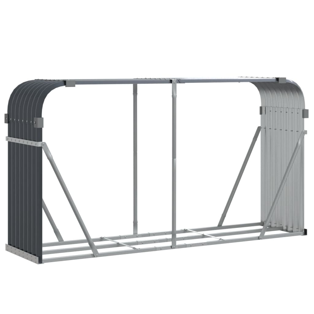 Stockage de bois de chauffage Vidaxx 180x45x100 cm acier galvanisé anthracite