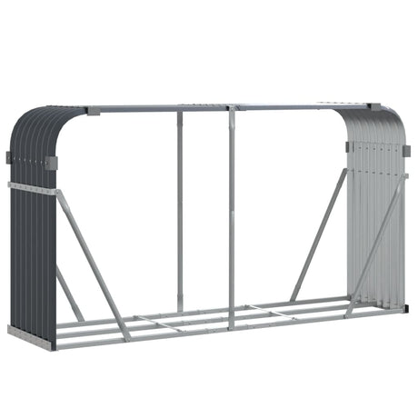 Stockage de bois de chauffage Vidaxx 180x45x100 cm acier galvanisé anthracite