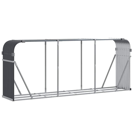 Vidaxx stockage de bois de chauffage 234x45x100 cm acier galvanisé anthracite
