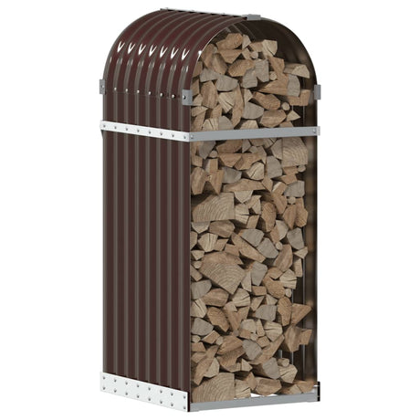 Vidaxx stockage de bois de chauffage 40x45x100 cm acier galvanisé marron