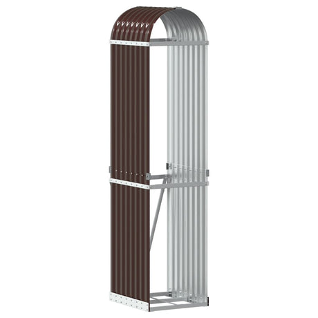 Vidaxx stockage de bois de chauffage 40x45x170 cm acier galvanisé marron