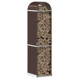 Vidaxx stockage de bois de chauffage 40x45x170 cm acier galvanisé marron