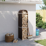 Vidaxx stockage de bois de chauffage 40x45x170 cm acier galvanisé marron