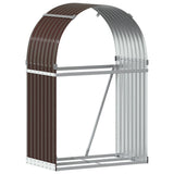 Vidaxx stockage de bois de chauffage 80x45x120 cm acier galvanisé marron