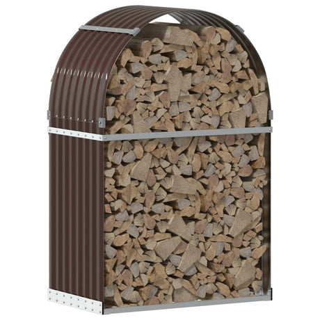 Vidaxx stockage de bois de chauffage 80x45x120 cm acier galvanisé marron