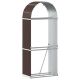 Vidaxx stockage de bois de chauffage 80x45x190 cm acier galvanisé marron