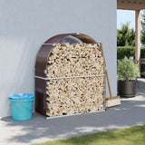 Vidaxx stockage de bois de chauffage 120x45x140 cm acier galvanisé marron