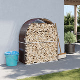 VidaXL Firewood storage 120x45x140 cm galvanized steel brown