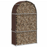 Vidaxx stockage de bois de chauffage 120x45x210 cm acier galvanisé marron