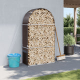 Vidaxx stockage de bois de chauffage 120x45x210 cm acier galvanisé marron