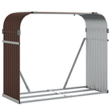 Vidaxx stockage de bois de chauffage 120x45x100 cm acier galvanisé marron