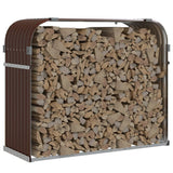 Vidaxx stockage de bois de chauffage 120x45x100 cm acier galvanisé marron