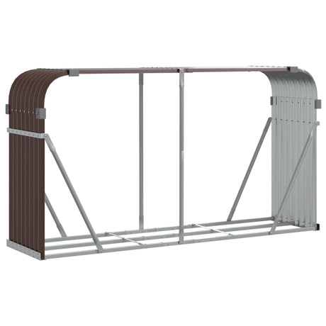 Vidaxx stockage de bois de chauffage 180x45x100 cm acier galvanisé marron