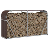 Vidaxx stockage de bois de chauffage 180x45x100 cm acier galvanisé marron