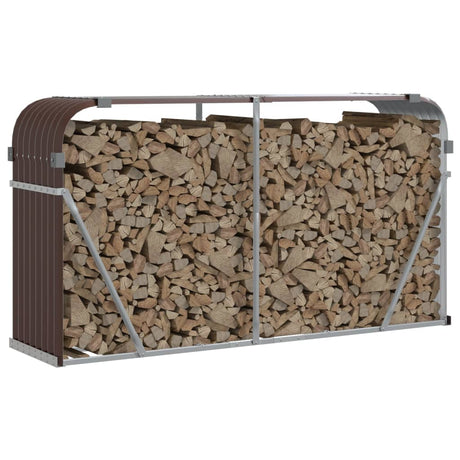 Vidaxx stockage de bois de chauffage 180x45x100 cm acier galvanisé marron