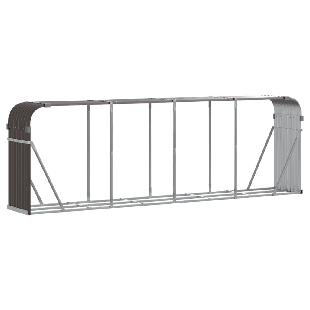 Vidaxx stockage de bois de chauffage 300x45x100 cm acier galvanisé marron