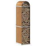 Vidaxx stockage de bois de chauffage 40x45x170 cm acier galvanisé marron clair