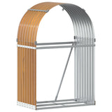 Vidaxx stockage de bois de chauffage 80x45x120 cm acier galvanisé marron clair
