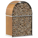 Vidaxx stockage de bois de chauffage 80x45x120 cm acier galvanisé marron clair