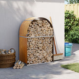 Vidaxx stockage de bois de chauffage 80x45x120 cm acier galvanisé marron clair