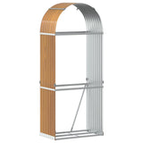 Vidaxx stockage de bois de chauffage 80x45x190 cm acier galvanisé marron clair