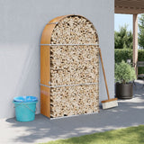 Vidaxx stockage de bois de chauffage 120x45x210 cm acier galvanisé marron clair