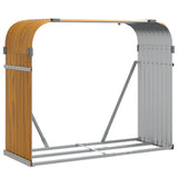 Vidaxx stockage de bois de chauffage 120x45x100 cm acier galvanisé marron clair