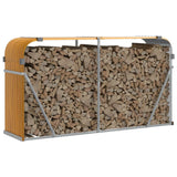 Vidaxx stockage de bois de chauffage 180x45x100 cm acier galvanisé marron clair