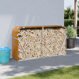 Vidaxx stockage de bois de chauffage 180x45x100 cm acier galvanisé marron clair